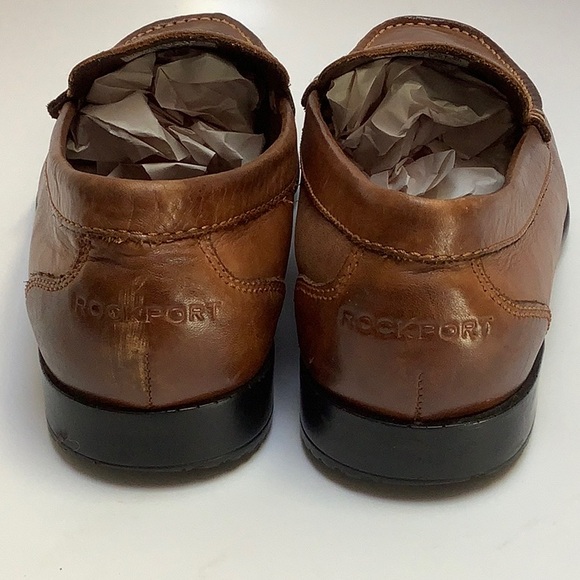 Rockport Walkability Men's Classic Brown Loafers Size 10 With ADIPRENE by Adidas - Picture 6 of 16